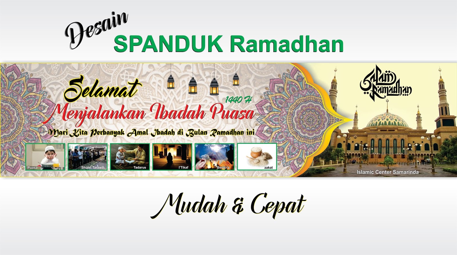  Desain  Spanduk  Ramadhan  dengan CorelDRAW TUTORiduan com