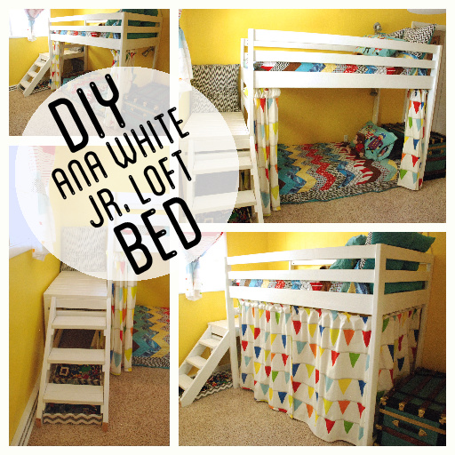 DIY Kids Loft Bunk Bed with Stairs