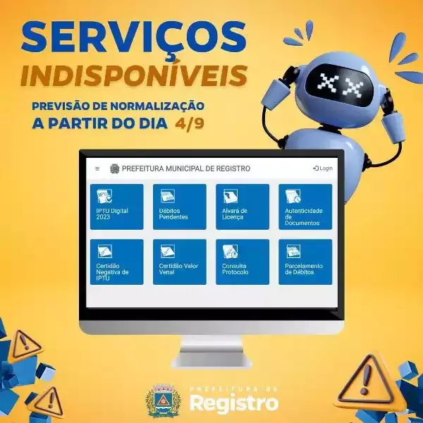 Atendimento ao contribuinte fica suspenso em Registro-SP