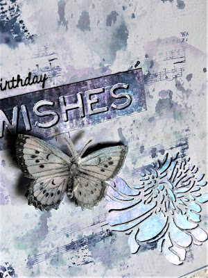 Sara Emily Barker https://sarascloset1.blogspot.com/ Mixed Media Card with Tim Holtz Sizzix Cutout Blossoms 2