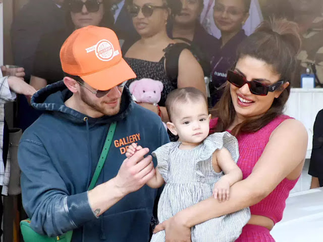 Priyanka Chopra was seen roaming around with her daughter sitting on her shoulder, husband Nick wrote this by sharing the photo-video