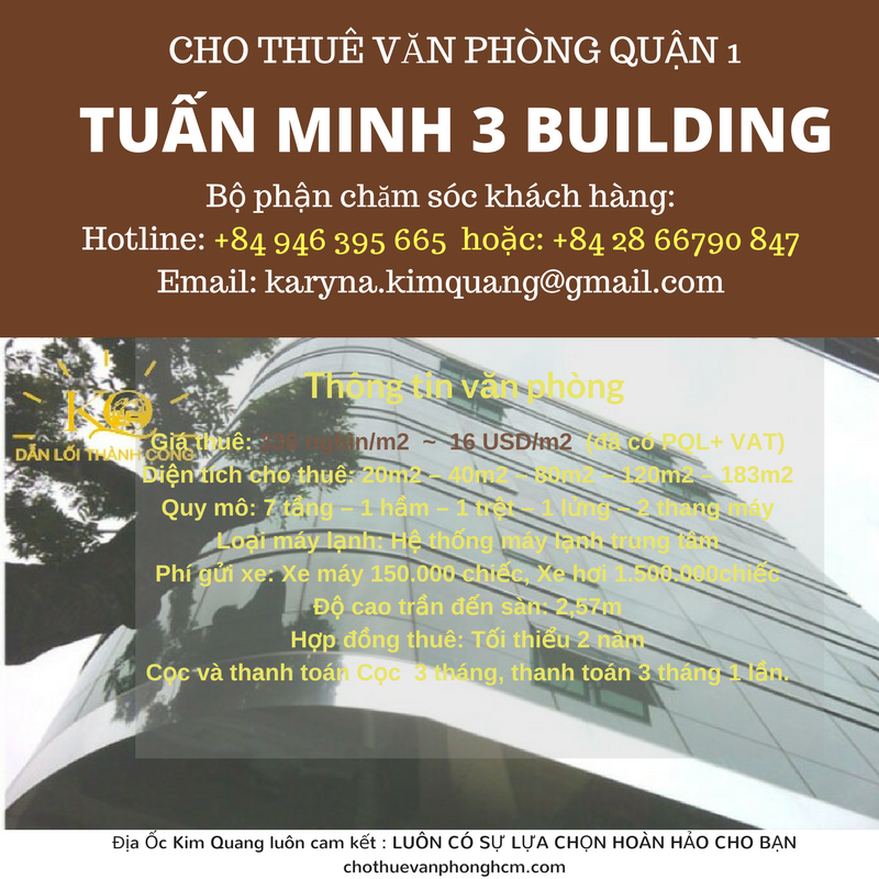 Cho thuê văn phòng quận 1 Tuấn Minh 3 building