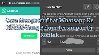 2 Cara Mengirim Chat Whatsapp Ke Nomer Yang Belum Tersimpan Di Kontak