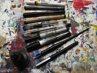 Pens that are commonly used for drawing