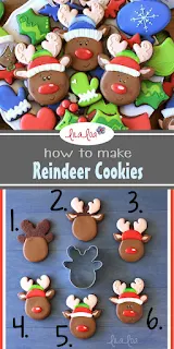 best reindeer decorated sugar cookies - cookie decorating tutorial