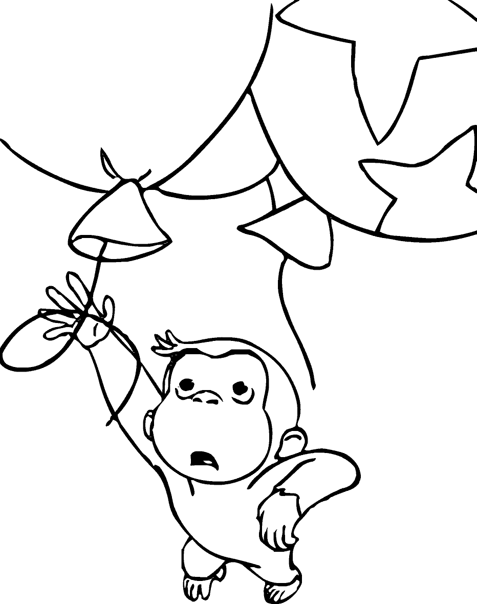 Download Coloring Pages for everyone: Curious George