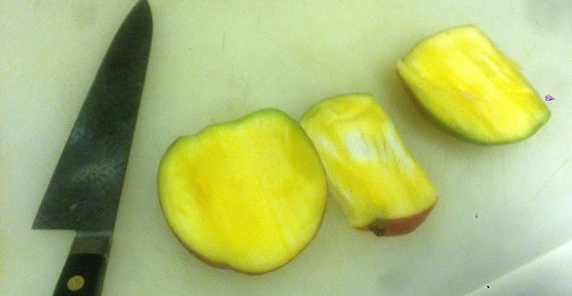 preparing mango