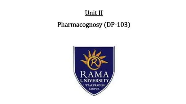 Unit II Pharmacognosy (DP-103)