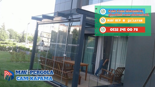 Cafe Cam sistemleri, giyotinli cam sistemleri, Cam ile kapama. MAVİ CAM 0532 245 00 78  Cam ile Kapatma, Cam Kapatma Uygulayıcısı, Mavi Cam, 0532 245 00 78  Kış bahçesi, Kısaca; Cam vb. örtü ile çevrelenmiş içinde oturulabilir bahçe. Çevresi camlarla çevrili küçük cam evler görünümündeki kış bahçeleri, evlerde dört mevsim sıcak ve aydınlık bir bahçe keyfi yaşatır.