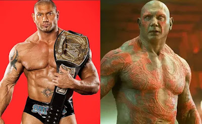 Dave Bautista sebagai pegulat WWE dan aktor di film Guardian The Galaxy sebagai Drax