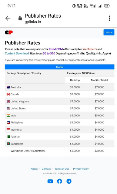 Gp Link CPM Publisher Rats