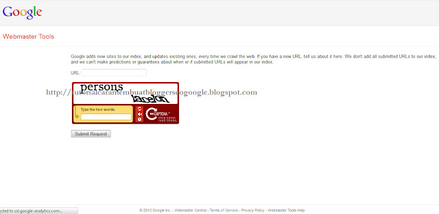 Cara Mempercepat Index posting Blog/Website-Google Webmasters Tools