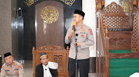 Kapolres Soppeng Safari Jumat di Masjid Agung Darussalam Kota Soppeng