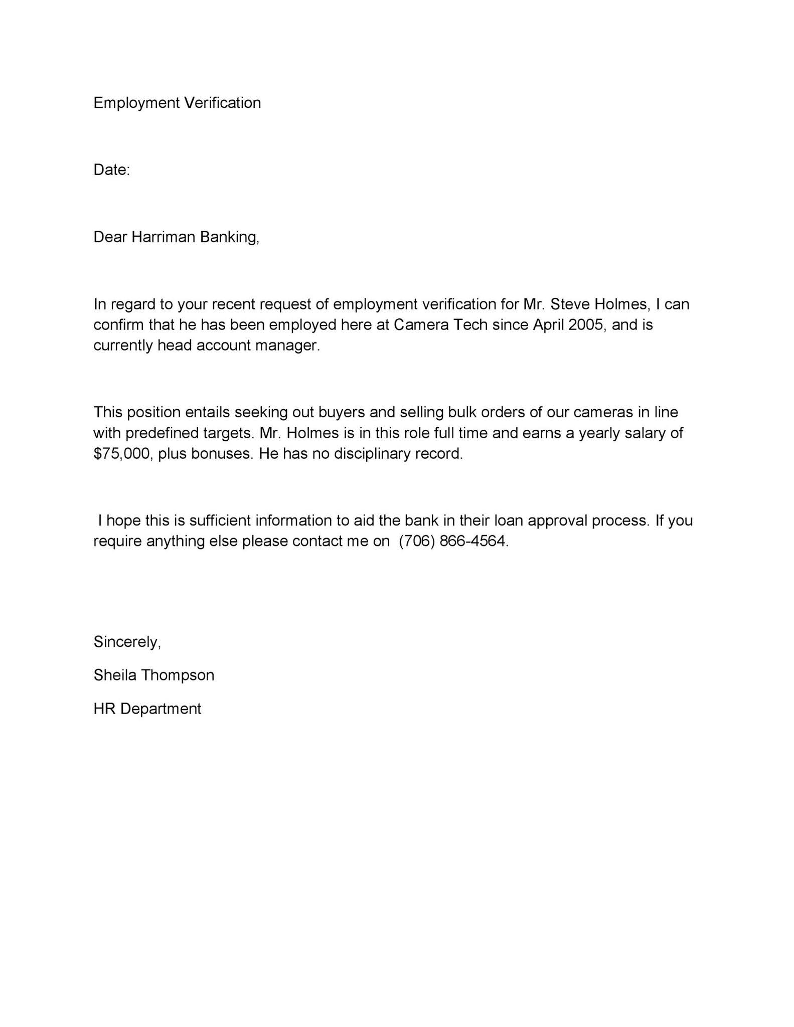 40 Proof Of Employment Letters