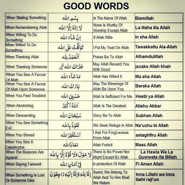 Say good words!