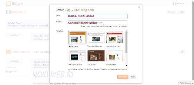 Membuat blog blogspot.