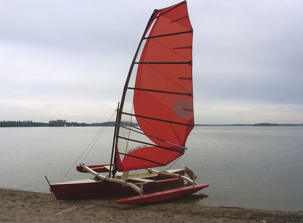 Outrigger Sailing Canoes: Windsurf Powered Tamanu