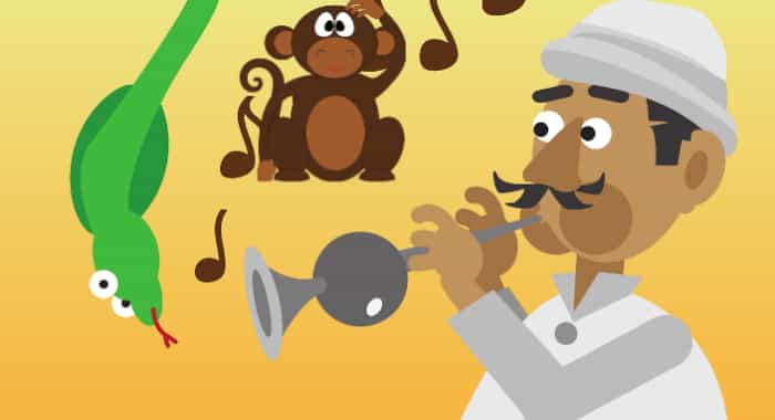 Story of Snake charmer and Monkey,  Shraddha Equal Meal,  Storyline Online,