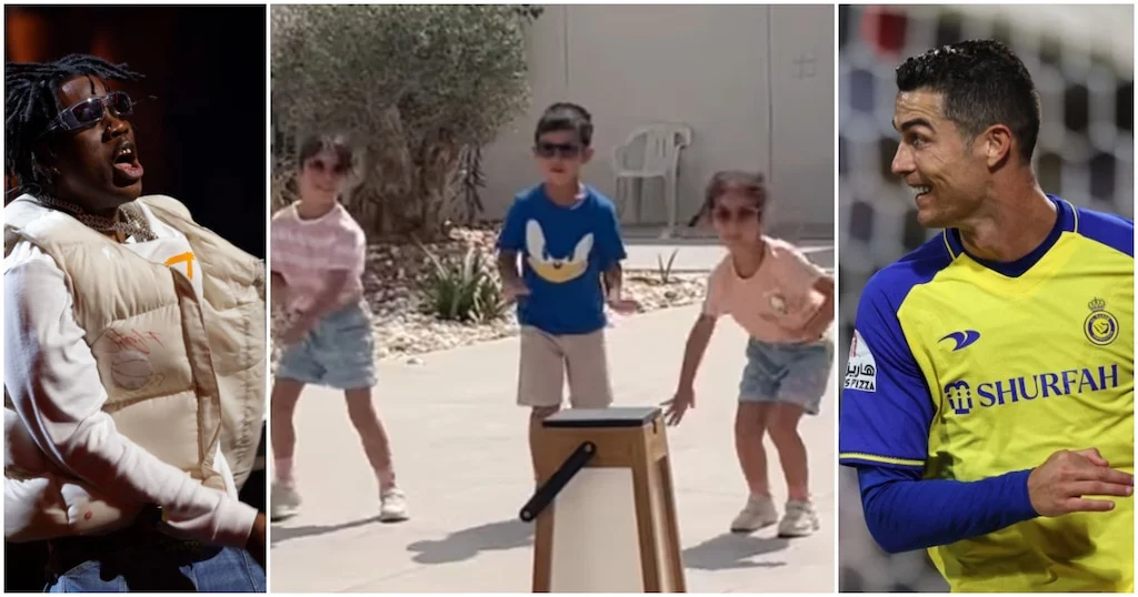 VIDEO: Cristiano Ronaldo’s 3 Kids Dancing to Rema’s Song ‘Calm Down’ Goes Viral