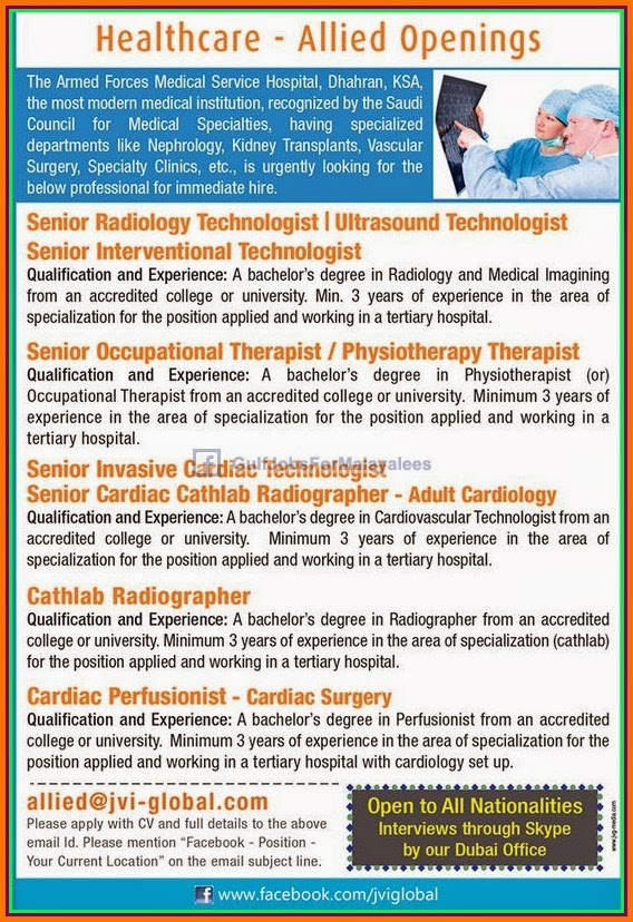 Healthcare Job Opportunities for KSA