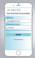 Tampilan Konsep Aplikasi Si Delta pada Menu Log In