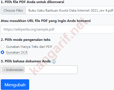 mengubah pdf ke word