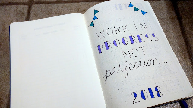 Focus Word: Make Progress in 2018 -- Bullet Journal Cover Page | Taste As You Go