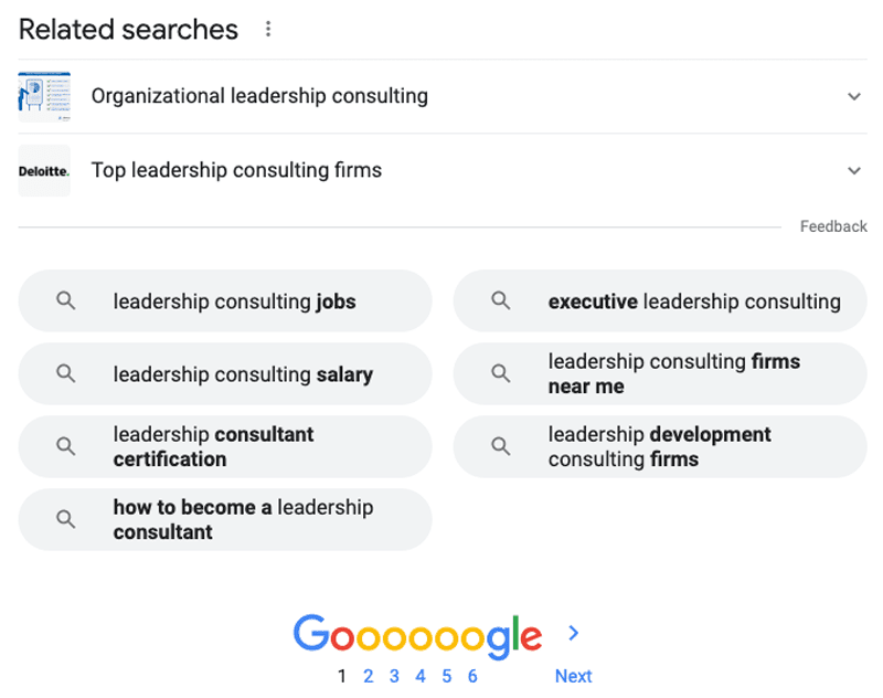 Get keyword ideas at the bottom of Google SERPs