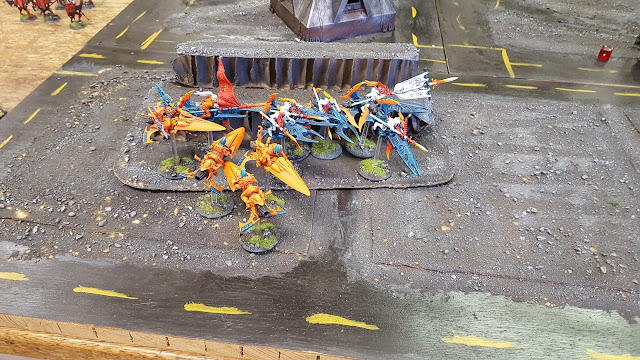 warhammer 40000 aeldari eldar windrider shining spear wild rider jetbike army battle report grey knights