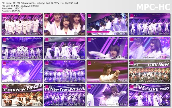 201231 Sakurazaka46 - Nobodys fault (CDTV Live! Live! SP