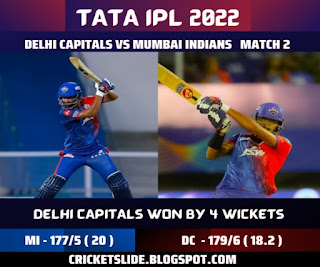 TATA IPL 2022 MI VS DC