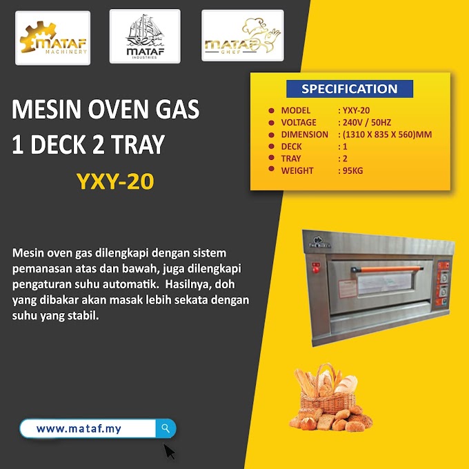Mesin Oven Gas 1 Deck 2 Tray