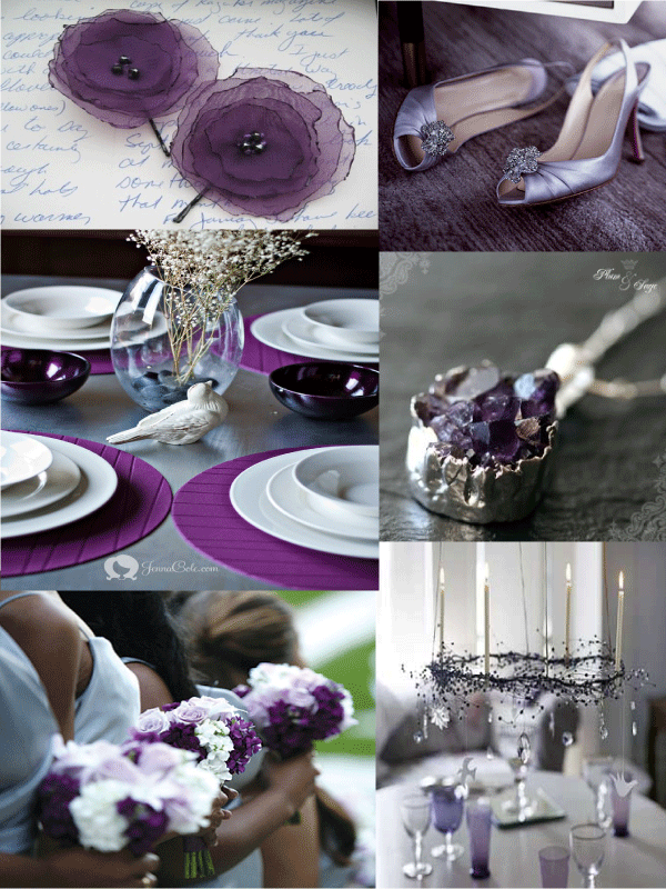 purple and silver wedding ideas
