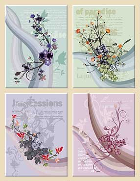 8 Floral Design Vectors - ai