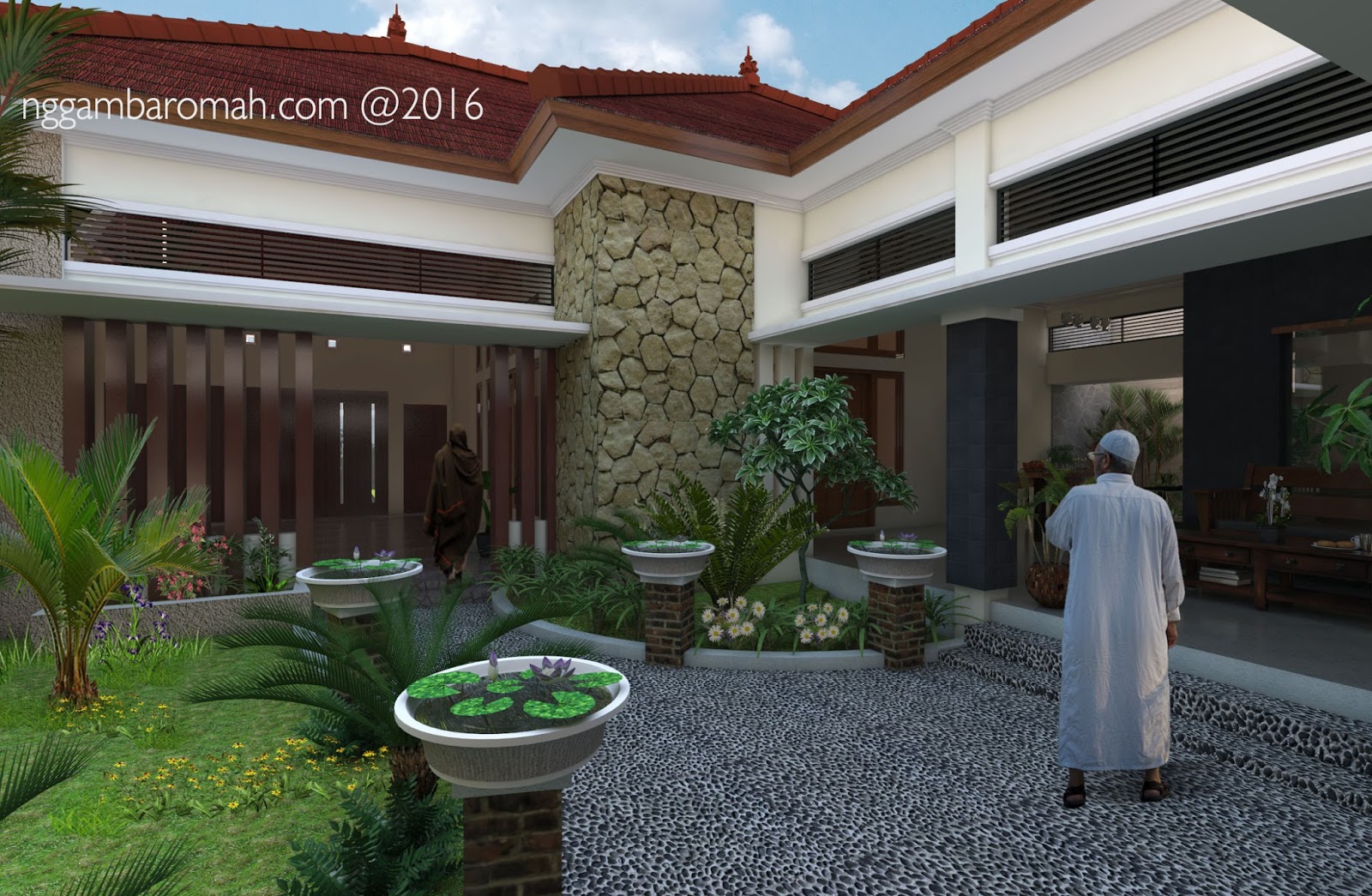 Arsitektur Bali Modern Nan Tropis Rumah Bapak Syafial Blitar