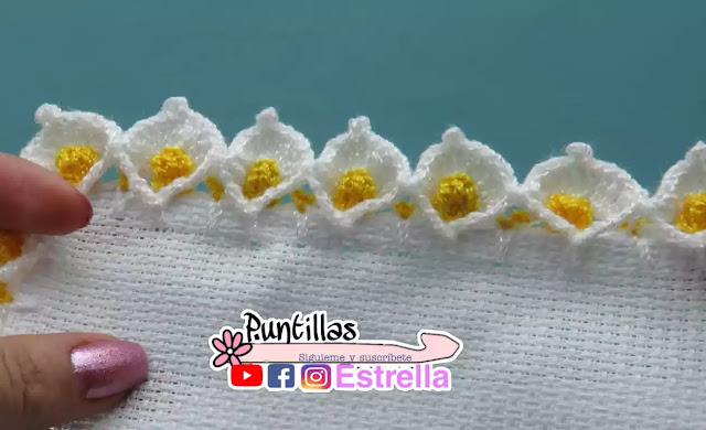 HERMOSA PUNTILLA PARA PAÑELOS Aprende Paso a Paso Terminación de Alcatraces a Crochet