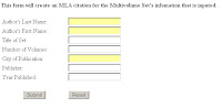 MLA Citation Generator