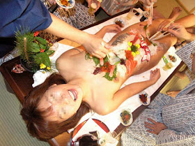 Japanese Nyotaimori (Naked Body Sushi)