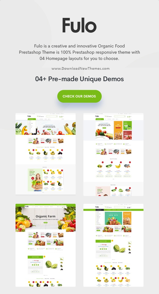 Organic & Food Responsive Prestashop Theme