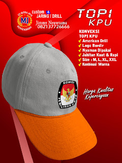 topi KPU,seragam KPU,konveksi topi KPU,topi dinas KPU,topi custom,topi jaring,topi drill,topi bordir,topi kantor KPU,topi pegawai KPU,topi kampanye,topi pilkada,topi pemilu,topi pilpres,topi komisi pemilihan umum,