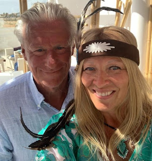 Patricia Ostfeldt clicking a selfie with her husband Bjorn Borg