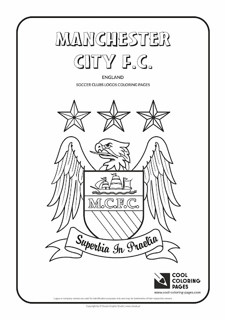 Cool Coloring Pages  Soccer Clubs Logos  Manchester City Fc Logo  Coloring  Page With
