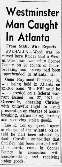 Gene Chrisley spent decades in prison for burglary, armed robbery, larceny, motor vehicle theft, assaulting a police officer, escape from prison, check fraud and many other heinous acts of crime in Georgia, South Carolina, North Carolina and Alabama.