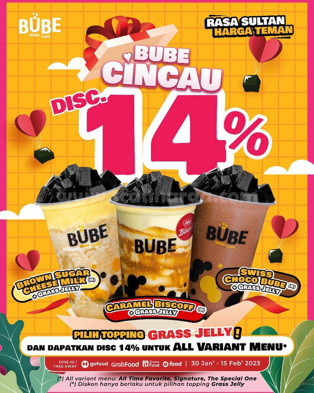 Promo BUBE Paket BuCin (Bube Cincau) – Diskon 14% semua Menu