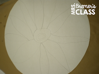 Spring art activity for Kindergarten- making flowers using warm and cool colors.