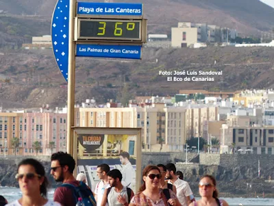 Finaliza alerta temperaturas máximas Canarias 31 agosto