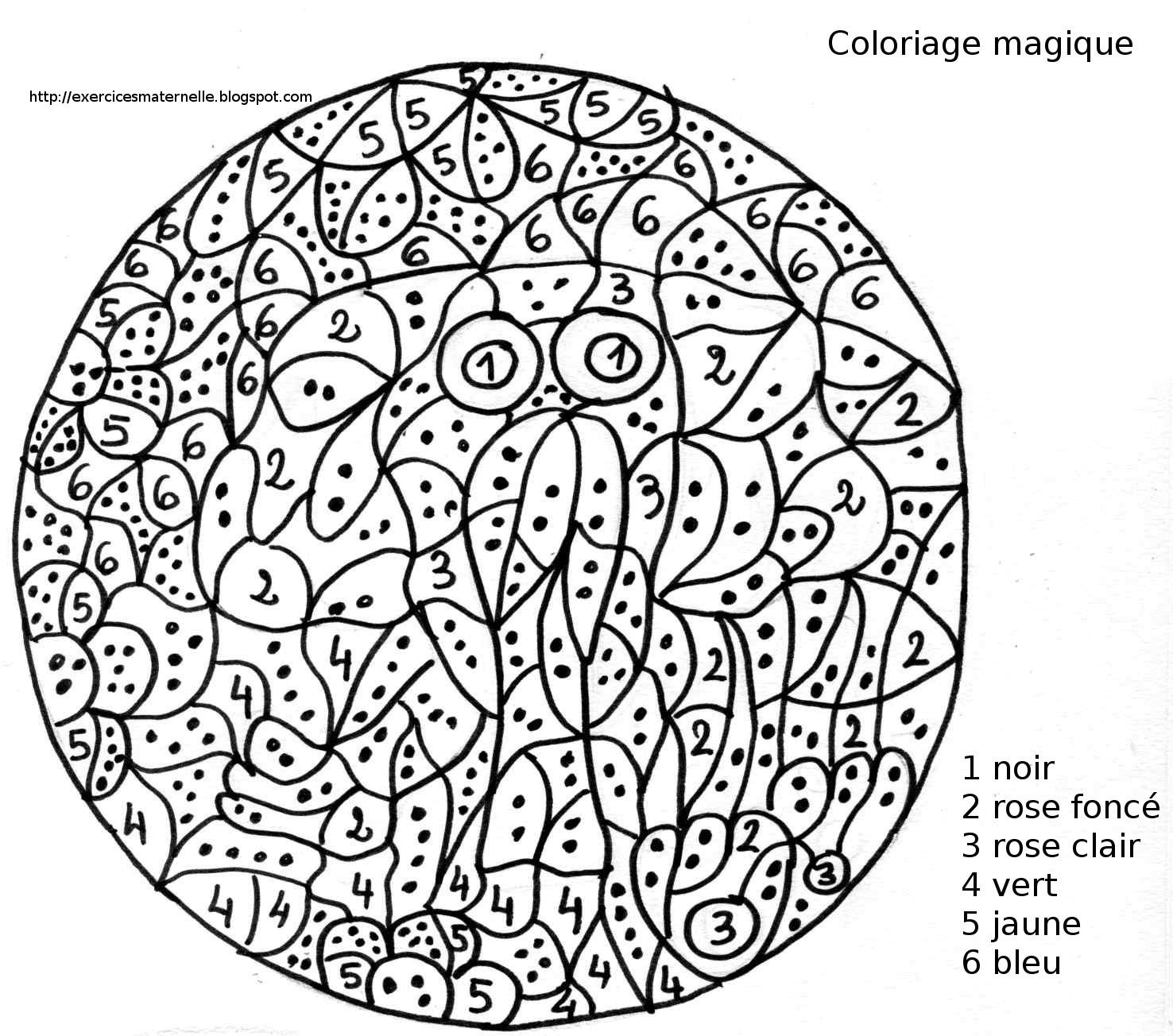 Coloriage magique portrait d éléphant