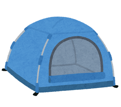 ドーム型テントのイラスト