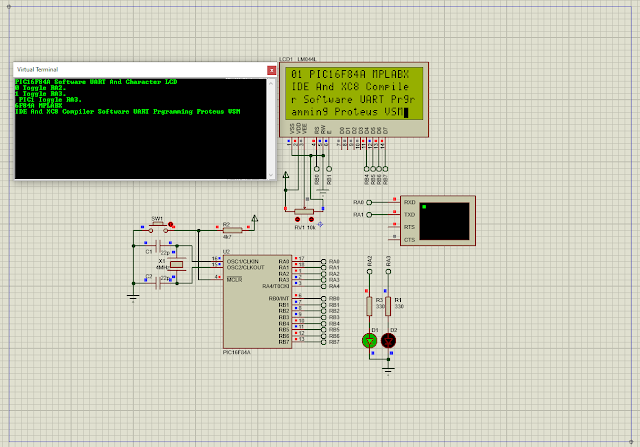 PIC16F84A Software UART Progamming Example Using XC8