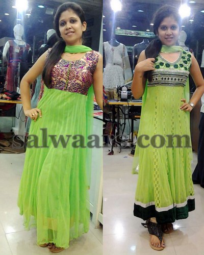 Janu in Green Salwar Kameez